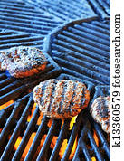 Cooking an hamburger Cooking an hamburger