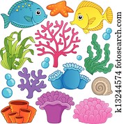 Coral reef theme collection 1 Coral reef theme collection 1