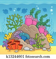 Coral reef theme image 2 Coral reef theme image 2