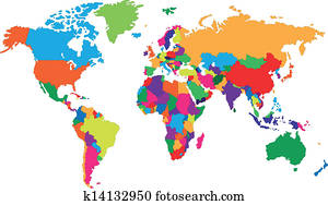 corolful, wereldkaart
