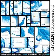 Corporate Business Card Collection: Blue Waves Corporate Business Card Collection: Blue Waves