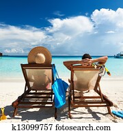 Couple on a beach Couple on a beach