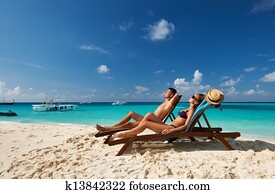 Couple on a beach Couple on a beach