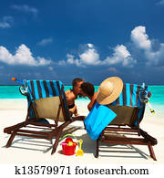 Couple on a beach Couple on a beach