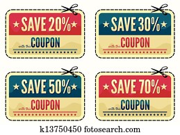 coupon, verkauf, sammlung