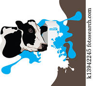 Cow with milk Cow with milk