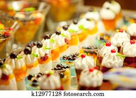 Cream and fruit dessert Cream and fruit dessert
