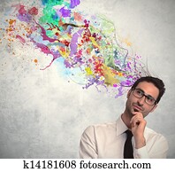 Creative idea of businessman Creative idea of businessman