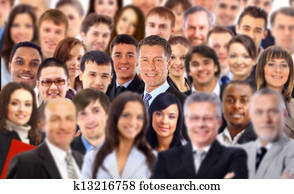 Crowd of a business people