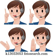 Customer service operator expressio Customer service operator expressio