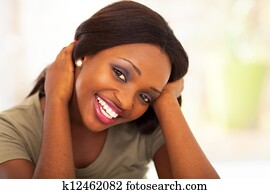 cute, americano africano, pessoa, mulher