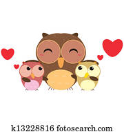 cute owl family