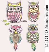 cute owl set cute owl set