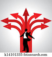 decision of businessman concept