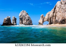 Del Arco. A rock formation in Cabo san Lucas Mexico, at the tip of the Baja peninsula. 