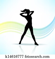 deporte, condición física, mujer, silueta