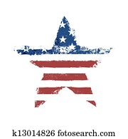 det amerikanske flag, tryk, idet, stjerne formede, symbol., vektor, eps10.