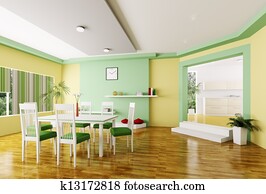 Dining room 3d render Dining room 3d render