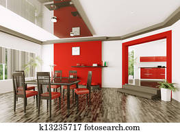 Dining room 3d render Dining room 3d render
