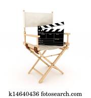 Directors chair with clapper