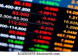 Display of stock market quotes Display of stock market quotes