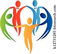 diversidad, gente, logotipo