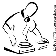 DJ behind console DJ behind console