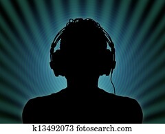 dj in headphones dj in headphones
