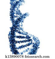 DNA helix vector isolated on white background DNA helix vector isolated on white background