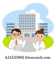 Doctor and hospital Doctor and hospital