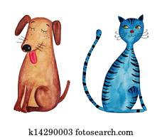 Dog and cat Dog and cat