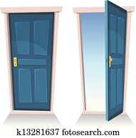 doors,, geschlossene, und, offenes doors,, geschlossene, und, offenes