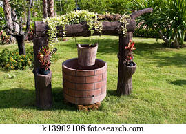 Draw-well  in a garden