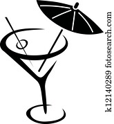 Cocktail Glass Illustration Clip Art | k2883699 | Fotosearch