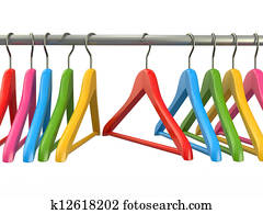 drēbes, hangers., 3d