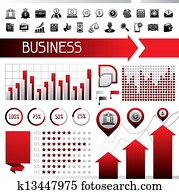 dát, o, infographics, a, povolání, icons.