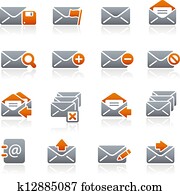 E-mail Icons // Graphite Series