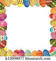 Easter eggs frame Easter eggs frame