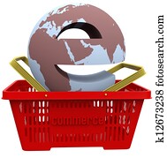 ecommerce world in Shopping Basket ecommerce world in Shopping Basket