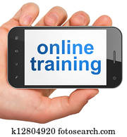 Education concept: smartphone with Online Training Education concept: smartphone with Online Training