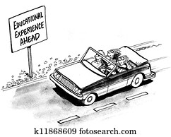 Educational experience ahead for the kids in car