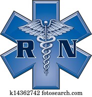 eingetragene krankenschwester, stern, symbol eingetragene krankenschwester, stern, symbol