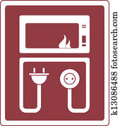 electrical microwave oven symbol electrical microwave oven symbol