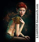 Elven Princess with Turquoise Jewelry Elven Princess with Turquoise Jewelry