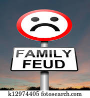enemistad familiar, concepto, signo.