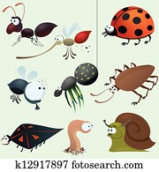 engraçado, inseto, jogo