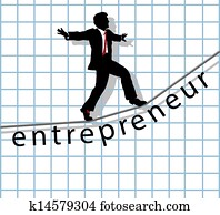 Entrepreneur on tightrope start up success Entrepreneur on tightrope start up success