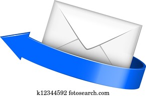 Envelope with blue arrow Envelope with blue arrow