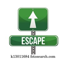 escape road sign