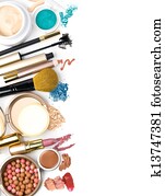 escova maquiagem, e, cosmetics,